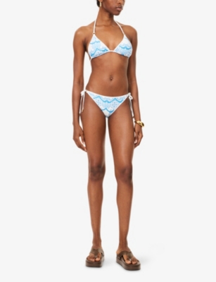 Melissa Odabash Womens  Malta Tie-side Bikini Bottoms In Blue