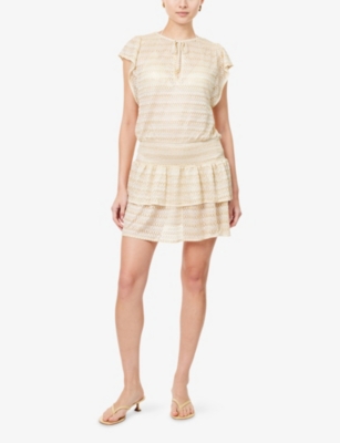 Melissa Odabash Isla Off-shoulder Lame Minidress In White