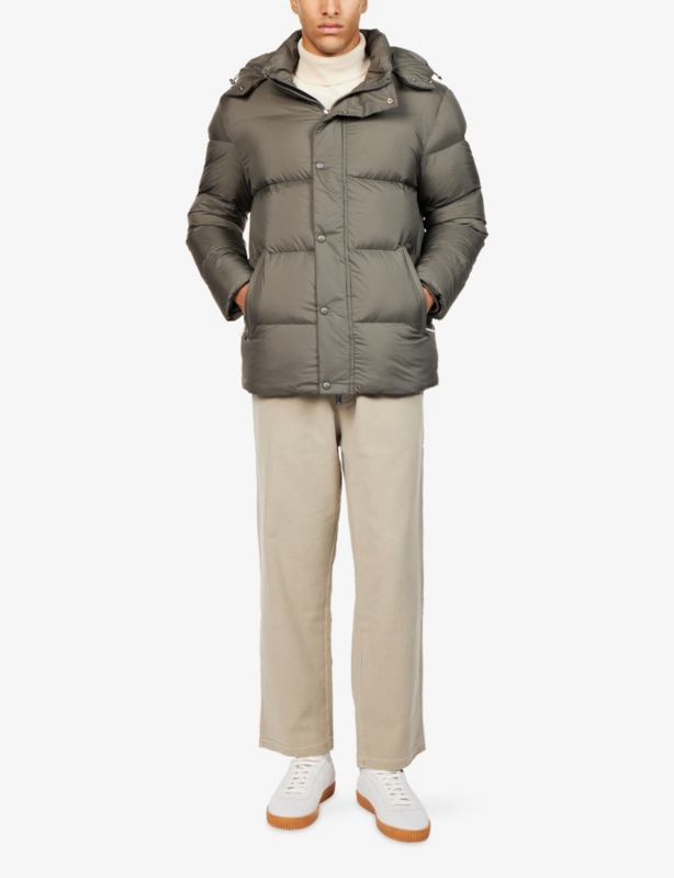 Detachable-Hood Padded Short Jacket