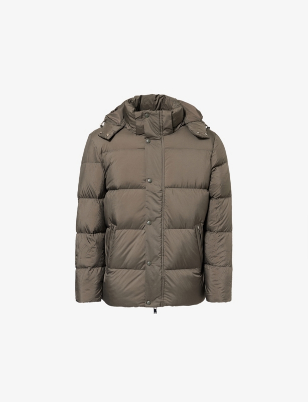 Detachable-Hood Padded Short Jacket