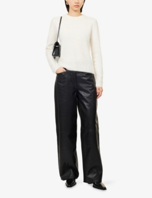 Veronica Beard Womens  Pippen Brushed Cashmere Jumper In White