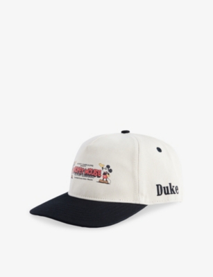 Duke & Dexter Mens Cream Duke + Dexter X Disney Mickey Mouse Cotton-twill Cap In White