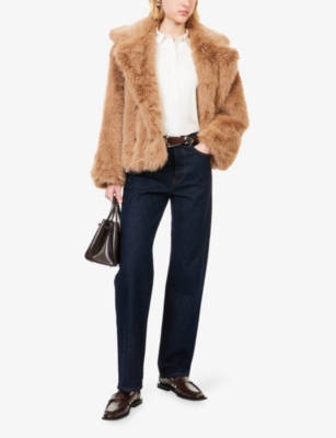 ME AND EM: Fluid Long-Sleeves Stretch-Woven Blouse