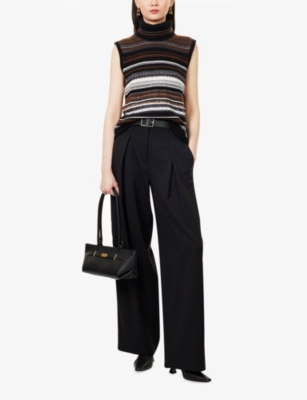 ME AND EM: Striped Snood Wool-Blend Vest