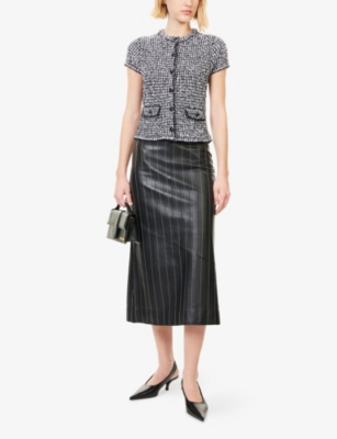 ME AND EM: Textured-Knit Cropped Cotton Jacket