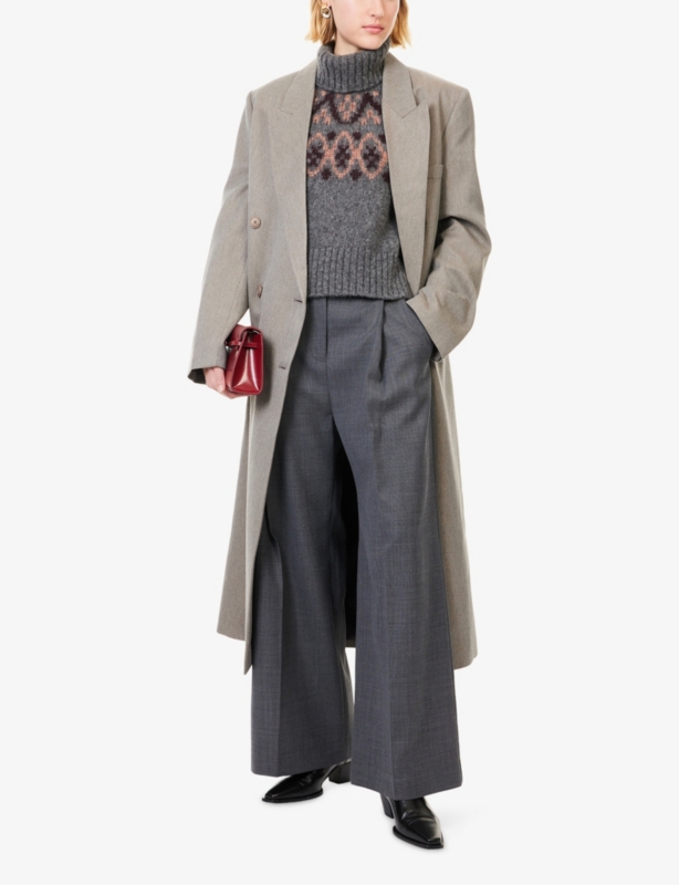 Fair Isle Snood Wool-Blend Jumper