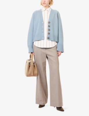 ME AND EM: V-Neck Relaxed-Fit Wool And Cashmere Cardigan