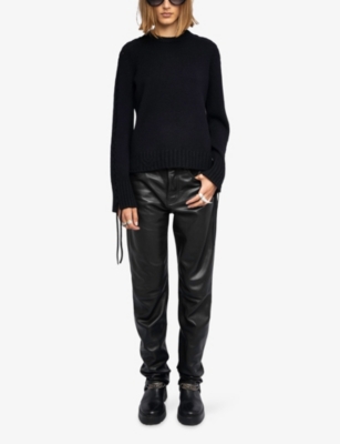 ZADIG&VOLTAIRE: Malty Lace-Sleeve Wool And Cashmere-Blend Jumper