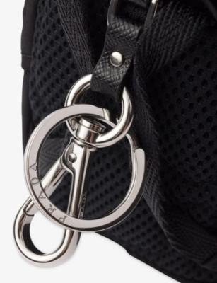 Prada Womens Black Mini Pouch Re-nylon Bag Charm In Black