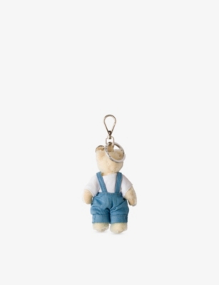 Prada Womens White Teddy Cotton And Mohair-blend Bag Charm In White