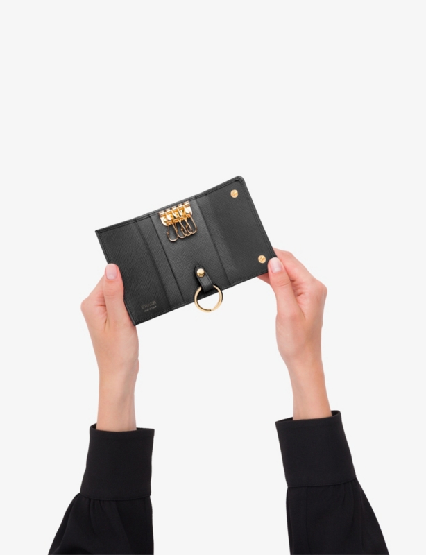 Saffiano Leather Keychain Wallet