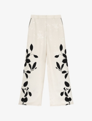 Womens Reiss Delilah Wide-Leg Woven Trousers