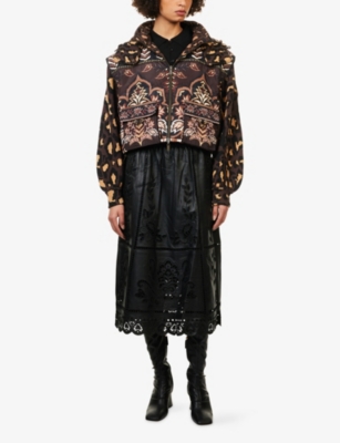 FARM RIO: Winter Ainika Floral-Print Padded Jacket