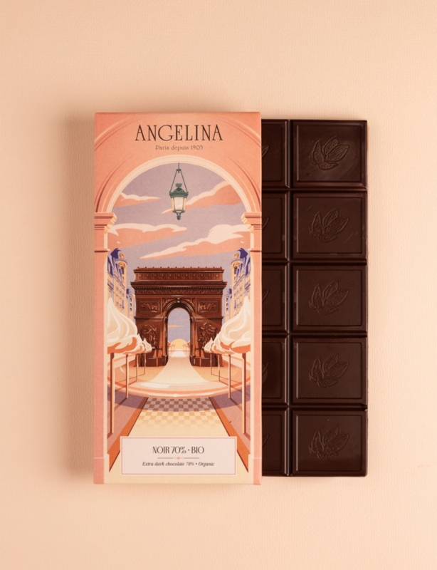 Angelina Organic 70% Dark Chocolate Bar 100g