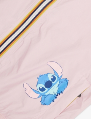 K-way Lilac  X Disney 4.0 Claude Stitch Hooded Woven Jacket 4- In Pink