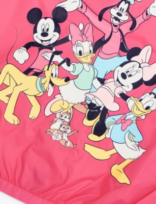 K-way Pink  X Disney 4.0 Claude Disney Band Hooded Woven Jacket 4- In Pink