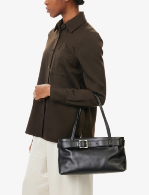 ST.AGNI: Belt Baguette Leather Shoulder Bag