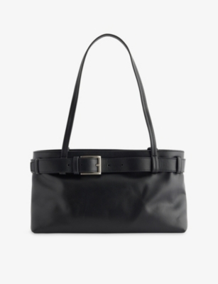 ST.AGNI: Belt Baguette Leather Shoulder Bag