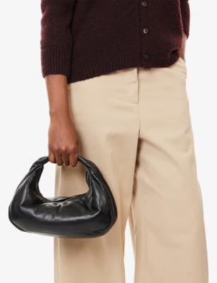 St.agni Womens Black Bon Bon Leather Shoulder Bag In Black