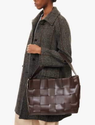 ST.AGNI: Mini Woven Leather Tote Bag