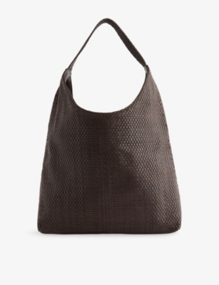 ST.AGNI: Lattice Large Weave Leather Tote Bag
