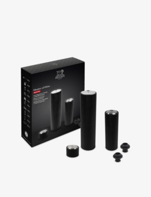 Peugeot Black Master Of Wine Steel, Aluminium And Plastic Wine Opener 26.5cm In Black