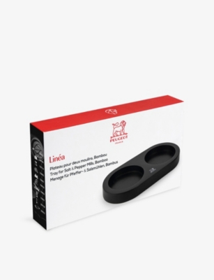 Peugeot Black Linéa Two-mill Bamboo Tray In Black