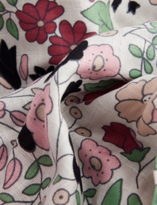 ETTA LOVES: Etta Loves x Liberty Floral-Print XL Sensory Cotton Muslin Swaddle 0-4 Months