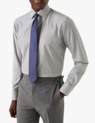 ETON: Geo-Print Slim-Fit Cotton Shirt