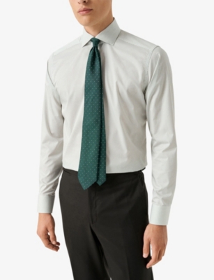 ETON: Striped Contemporary-Fit Cotton-Twill Shirt