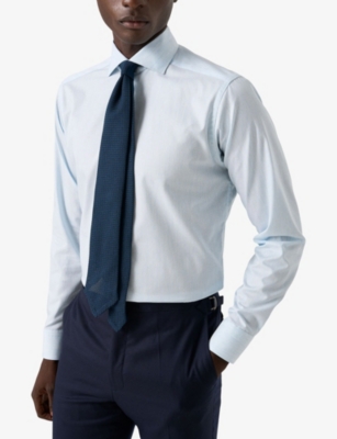 ETON: Contemporary-Fit Long-Sleeved Cotton-Twill Shirt