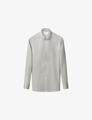 ETON: Contemporary-Fit Long-Sleeved Cotton-Twill Shirt
