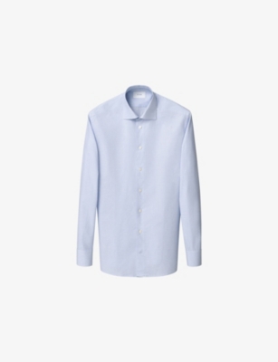ETON: Checked Contemporary-Fit Cotton-Twill Shirt