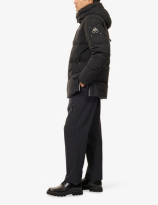 Moose Knuckles Black Everest 3q Puffer Hooded Woven-down Jacket In Black
