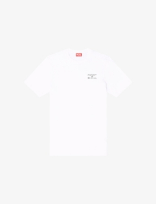 Diesel: T-Adjust-V5 Branded-Print Cotton-Jersey T-Shirt