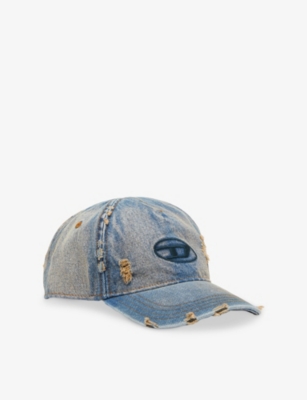 Diesel: C-Enic Embroidered Denim Baseball Cap