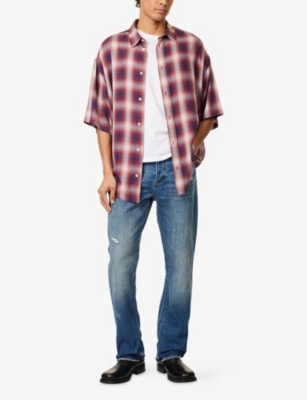 PURPLE BRAND: Brand-Patch Straight-Leg Denim Jeans