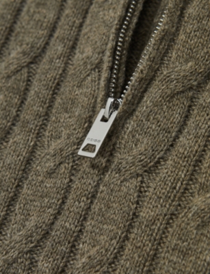 REISS: Clovelly Half-Zip Cable-Knit Jumper 13-14 Years