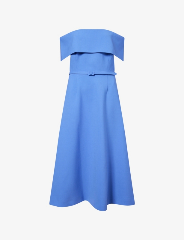 Bardot Off-Shoulder Wool-Blend Midi Dress