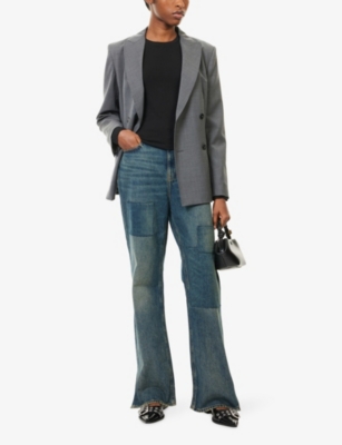 GOOD AMERICAN: The Khloe Patchwork Denim Jeans