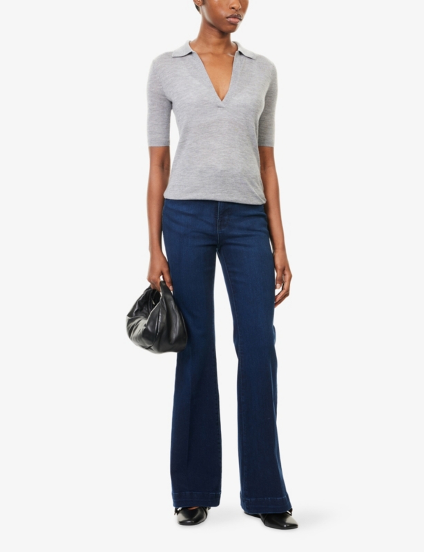 Good Legs Flared Compress Stretch-Denim Jeans