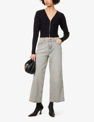 GOOD AMERICAN: Bustier V-Neck Knitted Top