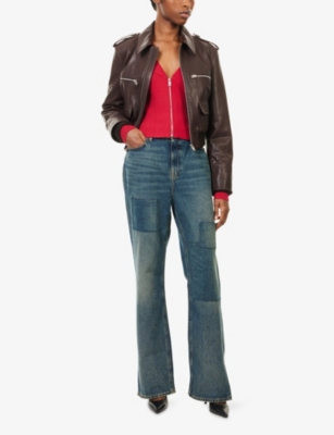 GOOD AMERICAN: Bustier V-Neck Knitted Cardigan