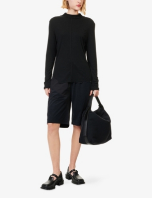 TEAM WANG DESIGN: Acceptance Distressed-Trim Knit Top