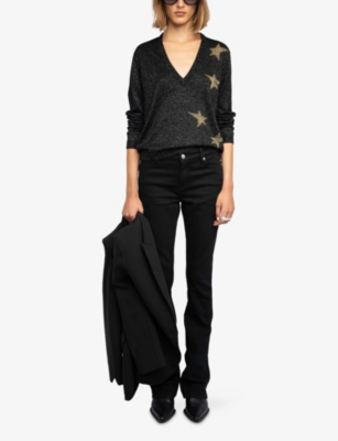 ZADIG&VOLTAIRE: Rivyl Star-Pattern Wool-Blend Jumper