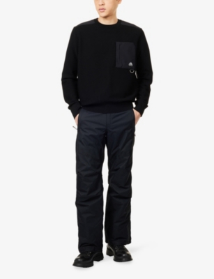 Moose Knuckles Elowan Crewneck Knitted Sweatshirt In Black