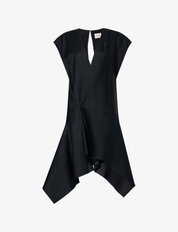 Merith Asymmetric Woven Mini Dress