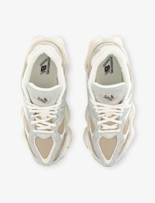 New Balance Womens  9060 Suede And Mesh Trainers In Gray
