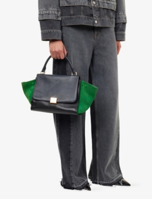 RESELFRIDGES: Pre-Loved Celine Trapeze Leather Top-Handle Bag