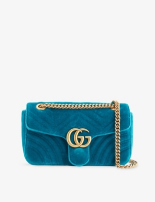 RESELFRIDGES: Pre-Loved Gucci Marmont Velvet Shoulder Bag